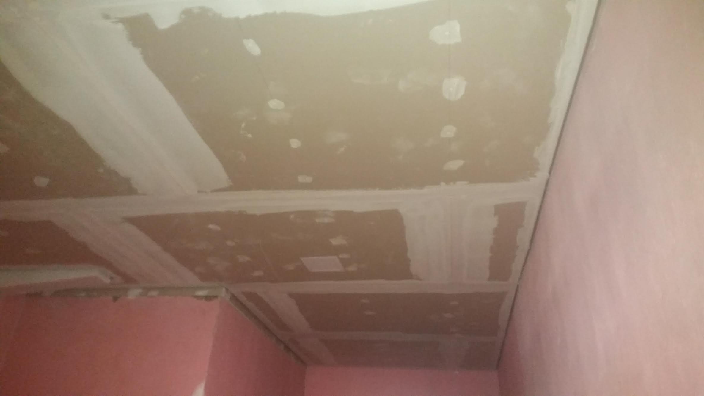 Antes — Drywall sem acabamento